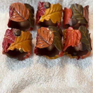 Set of Leaf Design Napkin Rings